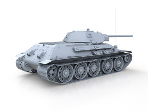 t-34-76 - stz - model 1941 - soviet medium tank Model 3D