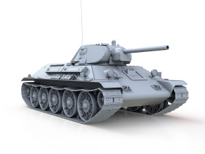 t-34-76 - stz - model 1941 - soviet medium tank Model 3D