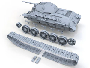 t-34-76 - stz - model 1941 - soviet medium tank 3D Model