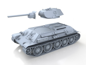 t-34-76 - stz - model 1941 - soviet medium tank Model 3D