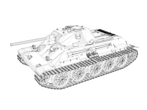 t-34-76 - stz - model 1941 - soviet medium tank Model 3D