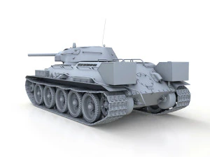 t-34-76 - model 1942 - factory 112 - soviet medium tank 3D Model