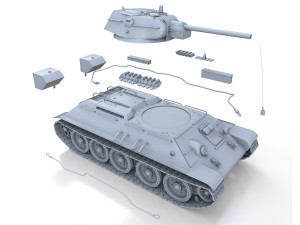 t-34-76 - model 1942 - factory 112 - soviet medium tank Modelo 3D