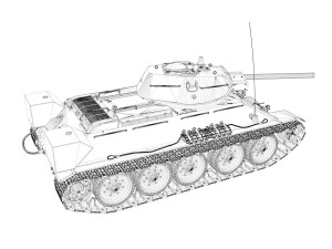 t-34-76 - model 1942 - factory 112 - soviet medium tank Modelo 3D