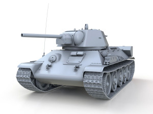 t-34-76 - model 1942 - factory 183 - soviet medium tank 3D Model