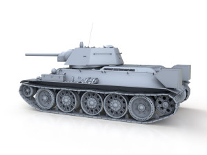 t-34-76 - model 1942 - factory 183 - soviet medium tank 3D Model