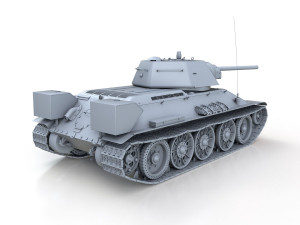 t-34-76 - model 1942 - factory 183 - soviet medium tank 3D Model