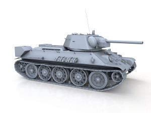 t-34-76 - model 1942 - factory 183 - soviet medium tank 3D Model