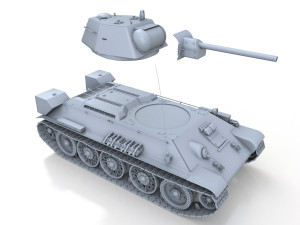 t-34-76 - model 1942 - factory 183 - soviet medium tank 3D Model