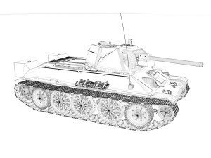 t-34-76 - model 1942 - factory 183 - soviet medium tank 3D Model