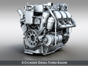 truck diesel engine 3Dモデル
