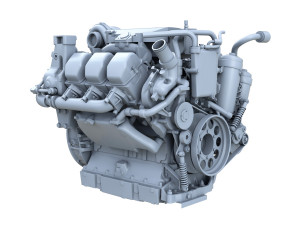 truck diesel engine Modelo 3D
