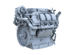 truck diesel engine Modelo 3D