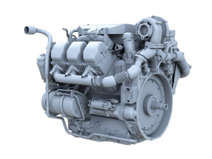 truck diesel engine Modelo 3D