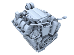 truck diesel engine Modelo 3D