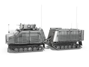 bvs10 viking mkii with slat armor Model 3D