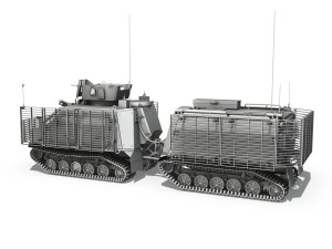 bvs10 viking mkii with slat armor Model 3D