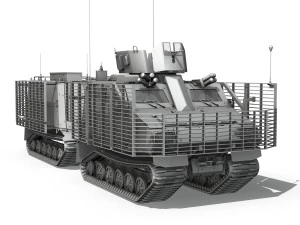 bvs10 viking mkii with slat armor 3D Model