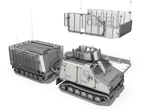 bvs10 viking mkii with slat armor Model 3D