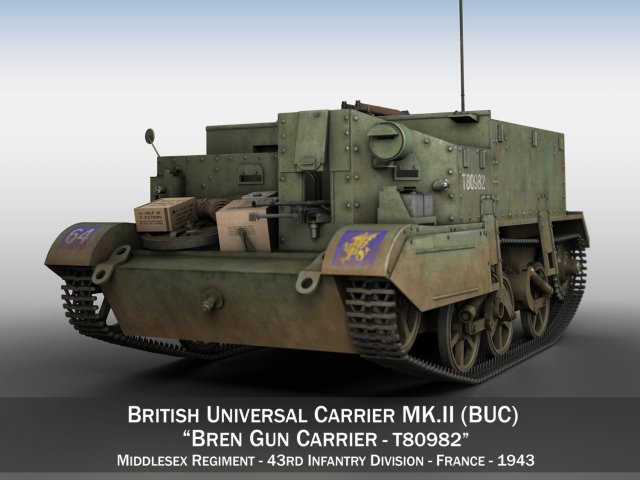 bren carrier - buc - t80982 3D Model .c4d .max .obj .3ds .fbx .stl .blend 