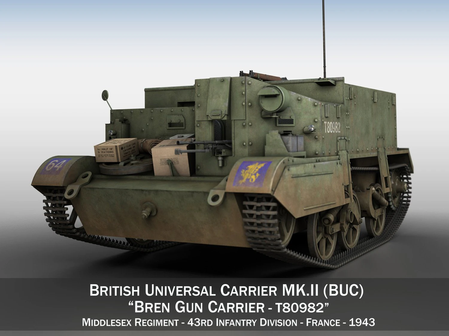 bren carrier - buc - t80982 3D Model .c4d .max .obj .3ds .fbx .stl .blend