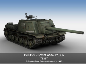 isu-122 - 336 - soviet heavy self-propelled Modello 3D