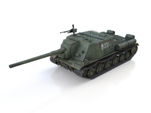 isu-122 - 336 - soviet heavy self-propelled 3D Model