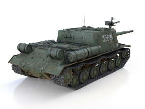 isu-122 - 336 - soviet heavy self-propelled 3D Model