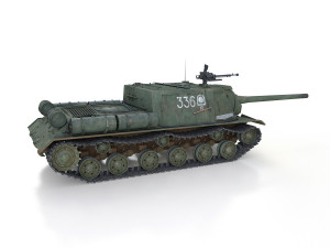 isu-122 - 336 - soviet heavy self-propelled 3D Model
