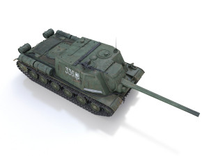 isu-122 - 336 - soviet heavy self-propelled 3D Model
