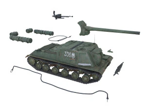 isu-122 - 336 - soviet heavy self-propelled 3D Model