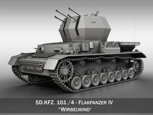 sdkfz 161 4 flakpanzer 4 wirbelwind Modelo 3D