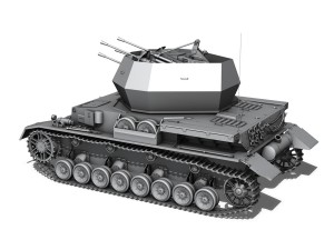 sdkfz 161 4 flakpanzer 4 wirbelwind Modello 3D