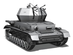 sdkfz 161 4 flakpanzer 4 wirbelwind Modello 3D