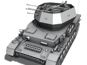 sdkfz 161 4 flakpanzer 4 wirbelwind Modello 3D