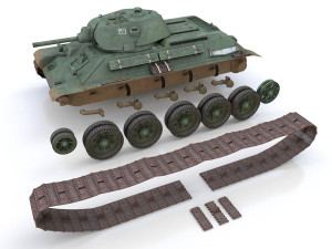 t-34-76 - model 1940 -soviet medium tank - 6mc 3D-Modell