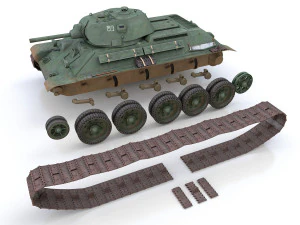 t-34-76 - model 1940 -soviet medium tank - 6mc 3D Model