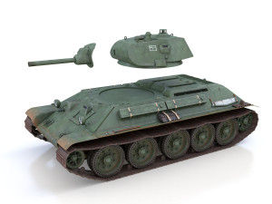 t-34-76 - model 1940 -soviet medium tank - 6mc 3D-Modell
