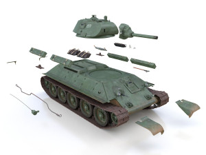 t-34-76 - model 1940 -soviet medium tank - 6mc 3D-Modell