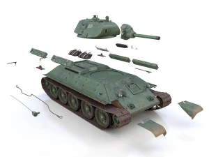 t-34-76 - model 1940 -soviet medium tank - 6mc 3D Model