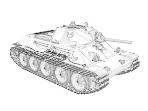 t-34-76 - model 1940 -soviet medium tank - 6mc 3D-Modell