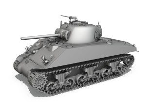 m4a2 sherman medium tank Modello 3D