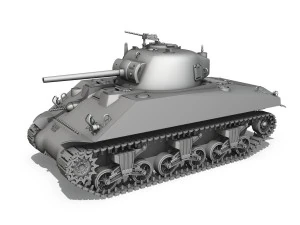 m4a2 sherman medium tank 3D Model