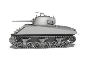 m4a2 sherman medium tank 3D Model