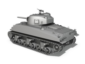 m4a2 sherman medium tank Modello 3D
