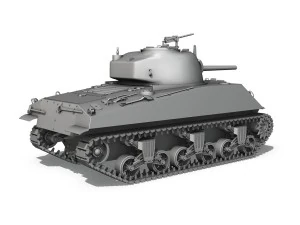 m4a2 sherman medium tank 3D Model