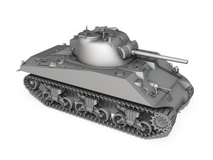 m4a2 sherman medium tank Modello 3D