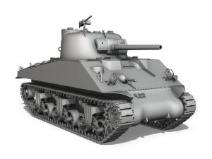 m4a2 sherman medium tank Modello 3D