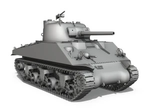 m4a2 sherman medium tank 3D Model