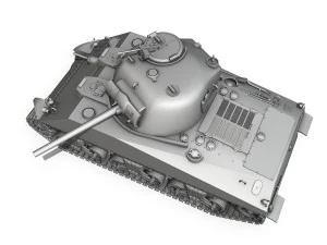 m4a2 sherman medium tank 3D Model